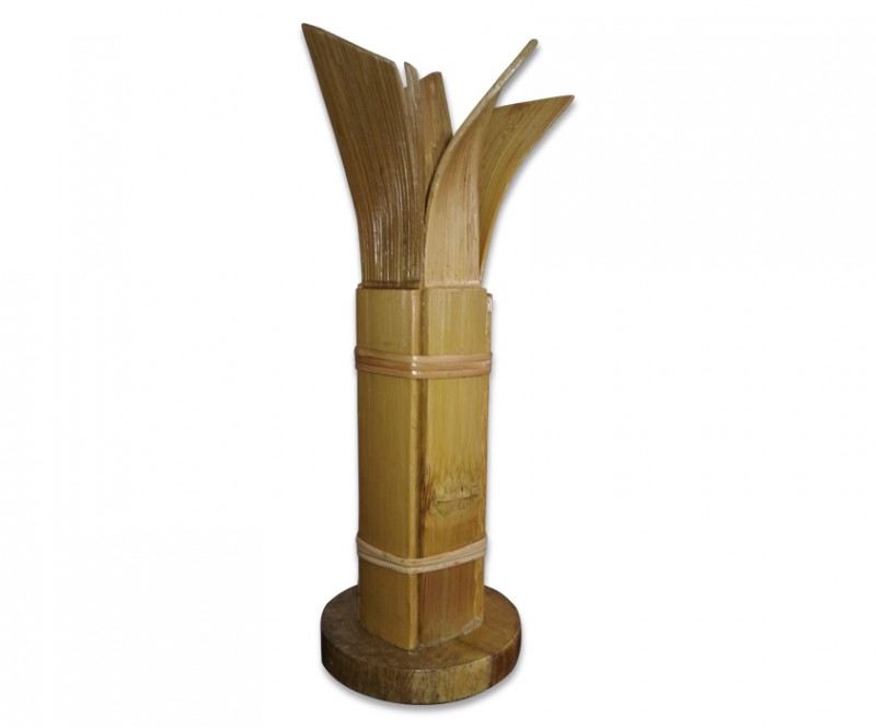 Decorative Hand Crafted Bamboo Flower Vase Stand for Home Office Decor